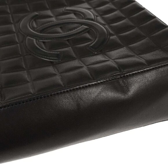 Chanel Black Lambskin Choco Bar Tote Shoulder Bag - Picture 3 of 10